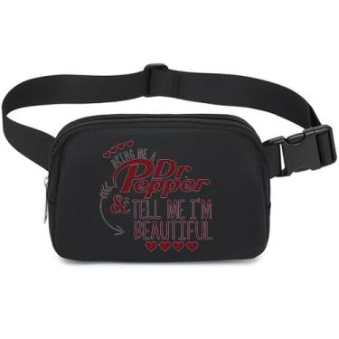 Imagem de Dr Pepper Mini bolsa tiracolo tiracolo pochete para corrida para homens mulheres treino viagens, mochila de ombro minimalista no peito, leve, casual, cintura pochete para viagens, uso diário