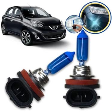 Imagem de Lampada Super Branca Farol de Milha H11 8500k Nissan March - Tech-One