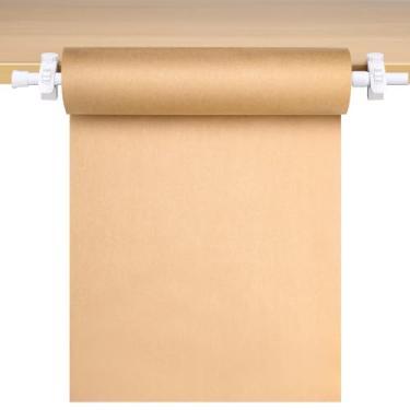 Imagem de Vicenpal Suporte retrátil de rolo de papel Kraft de 15,5 a 27,5 polegadas, suporte de papel de açougueiro, cavalete de mesa para listas de tarefas, embrulho de desenho, materiais de arte, desenho