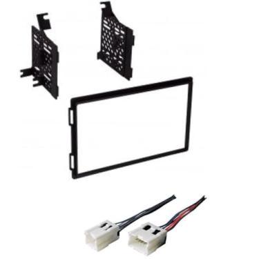 Imagem de Kit de painel de instalação de rádio estéreo para carro Double Din e combo de chicote de fios - Feito para Nissan: 2004-2007 Titan Base Model/S Trim Apenas e feito para Suzuki Equator Extended Cab