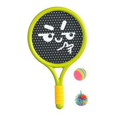 Imagem de YIJU Conjunto de bolas infláveis ​​de raquete e remo, brinquedo interativo leve, jogos ao ar livre para crianças e adultos, praia playground, Verde