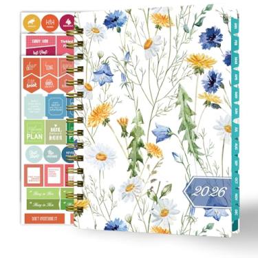 Imagem de Ymumuda Agenda 2025 - janeiro de 2025 - dezembro de 2025, agenda 2025 diária, semanal e mensal, 21 x 15 cm, agenda acadêmica de 12 meses para mulheres, encadernação em espiral, adesivos, material de