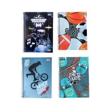 Imagem de Kit com 2 Cadernos de 20 Matéria, Tilibra, Capa Dura, Vibe Masculino, 320 Folhas, Capas Sortidas