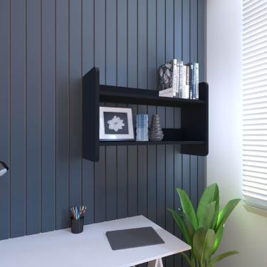 Imagem de Kit De Prateleiras Pretas Em Mdp Com Suporte Invisível - Kit-cozinha-uv-pr - Multivisão