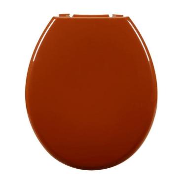 Imagem de Assento Almofadado Oval Caramelo Escuro Tampa Vaso Universal