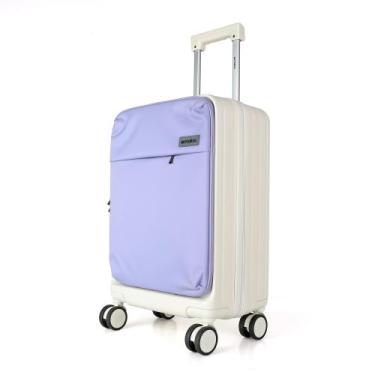 Imagem de Mala de Viagem Pequena de Bordo 10 kg Policarbonato Cuba Maloa Lilás