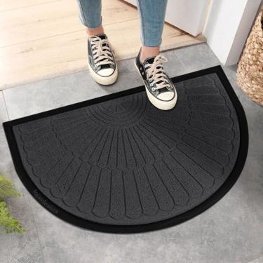 Imagem de 1 Tapete Porta Capacho Naska Meia Lua Antiderrapante 40X60gf