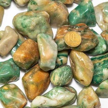 Imagem de 1kg Jadeita Verde Rolada Natural Tipo A - 30 a 45mm - CristaisdeCurvel