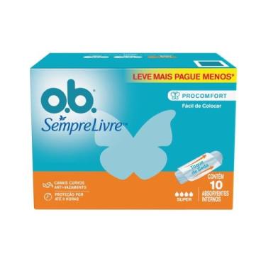 Imagem de O.B. Absorvente Original Super, Branco, Pacote De 10 Unidades (Leve 10 pague 8)