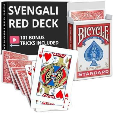 Imagem de Ted's Sterling Magic Precision Red Rider Back Bicycle Svengali Deck with Instructions for 100+ Tricks (Jack of Hearts)