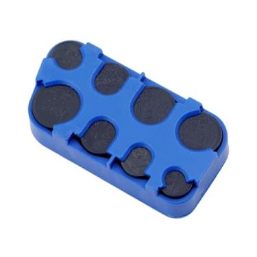 Imagem de Generic Porta-moedas Cápsulas para moedas Presentes para amadores Colecionadores de interiores com vários compartimentos Suprimentos Organizador portátil, Azul