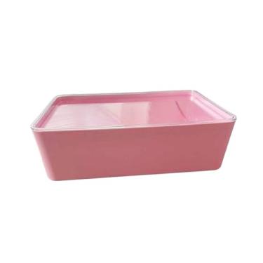 Imagem de Caixa Organizadora Multiuso Empilhável Com Tampa Visor 2,8l (Rosa)