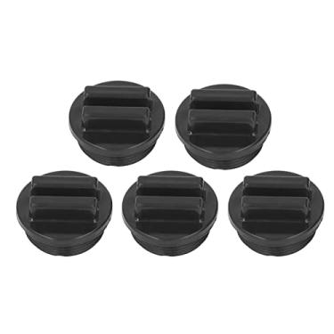 Imagem de G1 1/2 rosca macho plugues para piscina, 5 peças de plástico preto durável, plugues de drenagem anticongelante com anel o para piscinas, banheiras de hidromassagem, spas