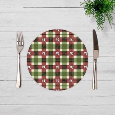 Imagem de Kit C/ 6 Capas Para Sousplat 35cm Natal Estampado Noel Mesa Posta (SNAT0085)