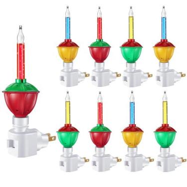 Imagem de Luzes de bolha de Natal Sumind 9 peças com candelabro E12
