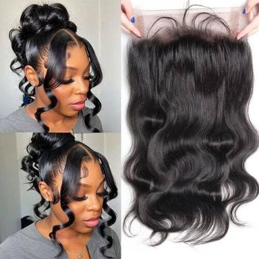 Imagem de Cabelo humano frontal de renda 360 DSEKCAIN Body Wave 150% 12cm