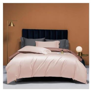 Imagem de Roupa de cama 100% algodão, solteiro, Queen, King, conjunto de lençol de cima e capa de edredom (R King)