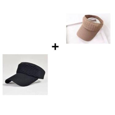 Imagem de Chapéu Feminino Respirável De Cor Sólida Com Viseira E Aba Longa - oem