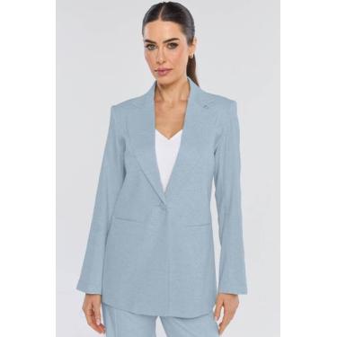 Imagem de Blazer PKS Alfaiataria Linho Azul, GG