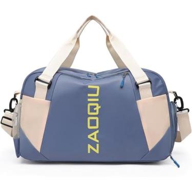 Imagem de Bolsa Mala de Mão 10kg Viagem Academia Bordo Grande Avião – Compartimento para Tênis, Área Seca e Molhada, Alça Ajustável, Ideal para Viagens e Academia (Azul)