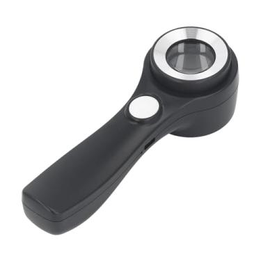 Imagem de Keenso Lupa, Lupa Manual, Ampliação 60x Com Luz LED, Recarregável por USB para Inspeção de Leitura