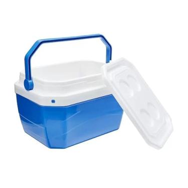 Imagem de Cooler Caixa Térmica Media 17 Litros 24 Latas Com Alça Praia Camping Pesca(Azul)