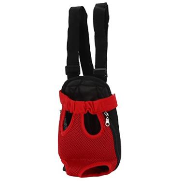 Imagem de ZJchao Mochila Porta-cachorros, Porta-cachorros, Mochila Vestível, Ajustável, Pernas para Fora, Voltadas para a Frente, Mãos para, para Caminhada, Caminhada, Bicicleta e Motocicleta (L)