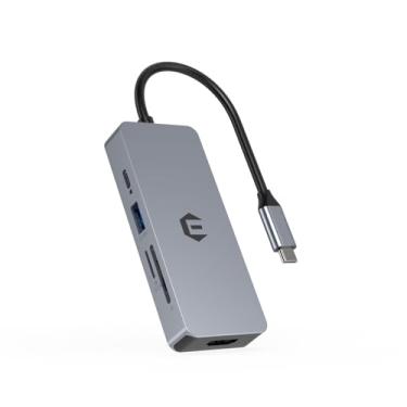 Imagem de Tiergrade Hub USB C, estação dock 7 em 1 USB C com 4K HDMI, 100 W de entrega, 3 portas USB3.0, compartimento para cartão SD e micro SD, para laptop USB-C e mais