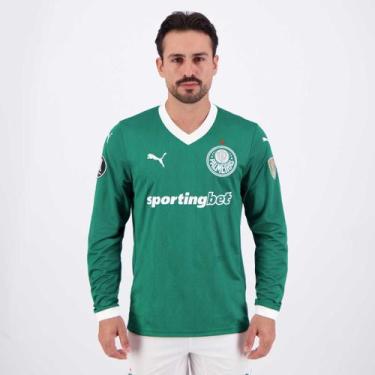 Imagem de Camisa Puma Palmeiras I 2025 Manga Longa Libertadores, GG
