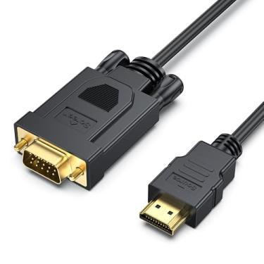 Imagem de Cabo HDMI para VGA de 1,8 m, cabo unidirecional HDMI de computador para monitor VGA (macho para macho), compatível com computador, desktop, laptop, PC, monitor, projetor, HDTV, Roku, Xbox