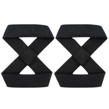 Imagem de Tala Strap 8 Musculação Academia Preto Fita Treino Costas Cross fit