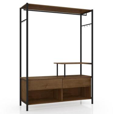 Imagem de Guarda Roupa Casal Closet 02 Gavetas Preto Demolição