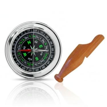 Imagem de Apito Grilo Modelo 23 + Bússola Profissional 7,5 Portátil Camping Caça Trilha