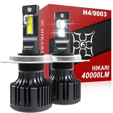 Imagem de Lâmpadas LED Hikari 2025 25000LM H4 9003 de feixe duplo, farol de neblina, núcleo atualizado de 45 W, kit de LED de alto lúmens, branco frio 6000K, impermeável IP68, luz de neblina HB2