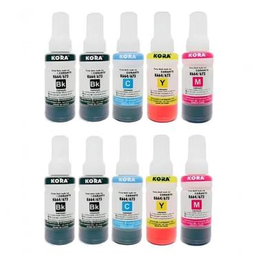 Imagem de Kit 10 Refil De Tinta T664 Para Epson L120 L310 L355 L380