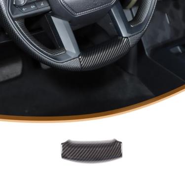 Imagem de Acabamento da capa decorativa do console central para Toyota Tacoma 2024 2025, acessórios de decoração de carro com acabamento de capa de volante (padrão de fibra de carbono)