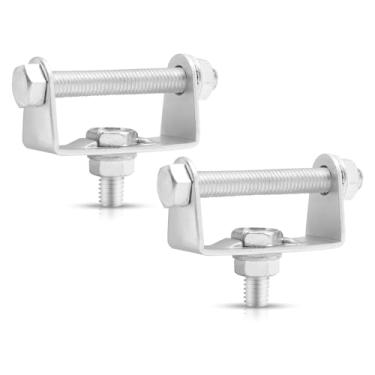 Imagem de Ygmylandbb Suporte de luz de trabalho LED suporte de instalação de luz de trabalho luz de neblina de trabalho farol auxiliar suporte de poste de lâmpada M6 universal 2 peças (44 mm)