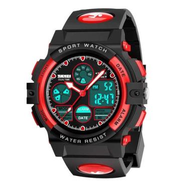 Imagem de Reloj Digital Deportivo Cofuo para Niños Rojo para Niñas y Niños de 5 
