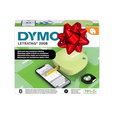 Imagem de DYMO LetraTag 200B Rotulador Bluetooth | Impressora de etiquetas compacta | Conecta através da tecnologia sem fio Bluetooth para iOS e Android | Inclui 1 fita adesiva de papel branco | Amarelo