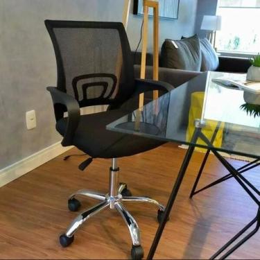 Imagem de Cadeira De Escritório Confortavel Home Office Mesh Diretor Giratoria N