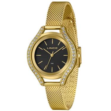 Imagem de Relógio Lince Feminino Ref: Lrgm059l36 P1kx Casual Mesh Dourado
