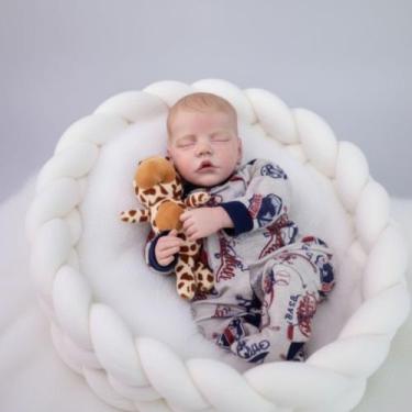 Imagem de Bebê Reborn Menina Realista Carequinha Enxoval Completo - Mundo Azul e