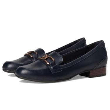 Imagem de Clarks Mocassim feminino Juliet Echo, Couro marinho, 11 Narrow