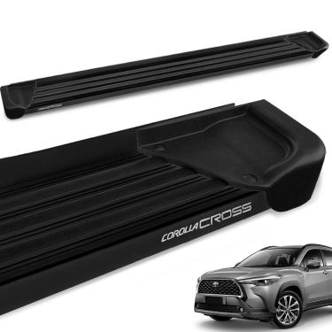 Imagem de Estribo Lateral Corolla Cross 2021 a 2026 Alumínio Preto A1