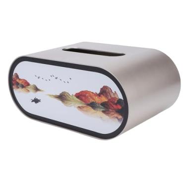 Imagem de Luocute Luz Noturna para Caixa de Tecido, Suporte Decorativo para Tecido ABS Com Iluminação de 3 Cores e Bateria de 1200mAh, para Penteadeira de Quarto, Mesa de Hotel, Balcão (B)