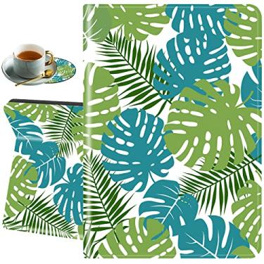 Imagem de Capa para Samsung Galaxy Tab A8 10.5 2022, capa protetora de TPU à prova de choque para tablet Samsung Galaxy A8 de 10,5 polegadas (SM-X200/X205/X207), folhas tropicais