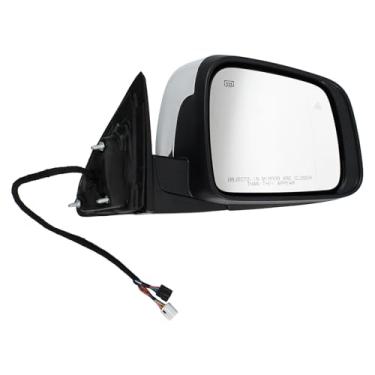 Imagem de DriveFix Lado direito cromado manual dobrável retrovisor retrovisor aquecido conjunto de vidro para Jeep Grand Cherokee 2011-2022