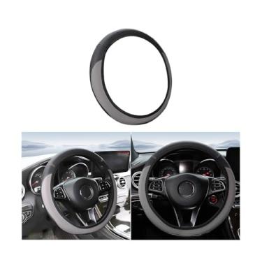 Imagem de Sandfren Capa de volante de carro, protetor de roda respirável de couro elástico elástico para veículos, 35 a 38 cm, antiderrapante, confortável, aderência, interior automotivo, ajuste universal