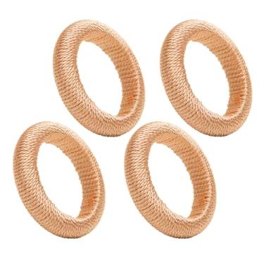 Imagem de LYOR - Conjunto 4 Anéis para Guardanapo Tressê Dourado Plástico