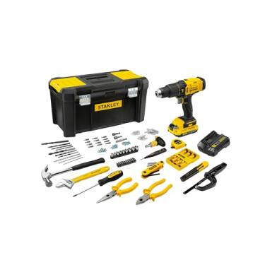Imagem de STANLEY Parafusadeira e Furadeira Impacto 13mm 20V SCD712D1H 1 Bateria 1 Carregador 119 Acessórios